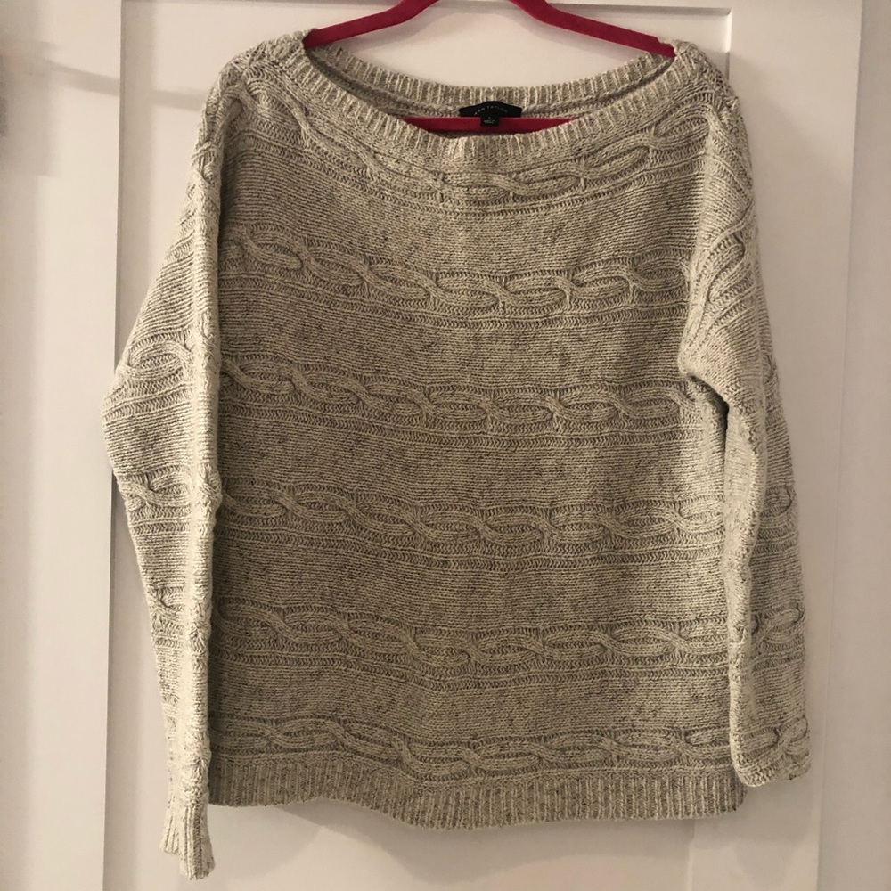 Ann Taylor Boatneck Cable Sweater
